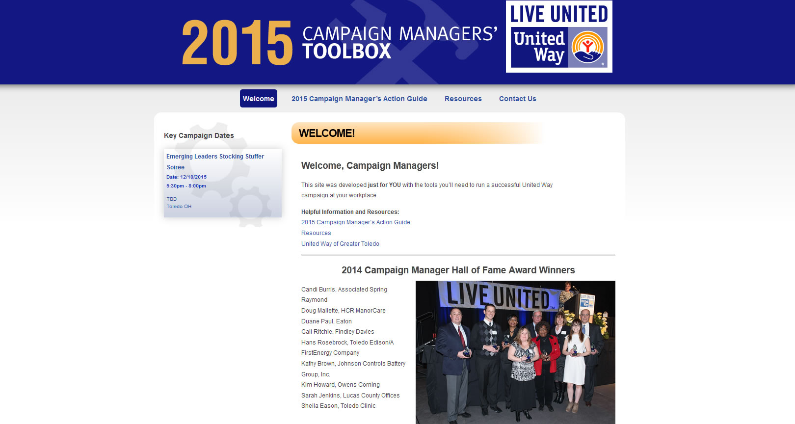 United Way Toledo Campaign Mangers’ Toolkit